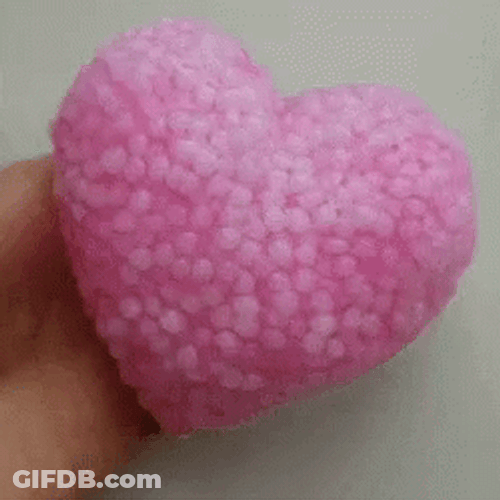 Baby Pink Heart Slime GIF