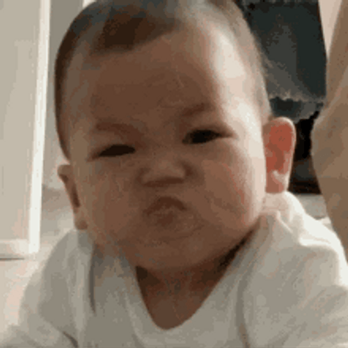 Baby Reacting To Poop Smell GIF