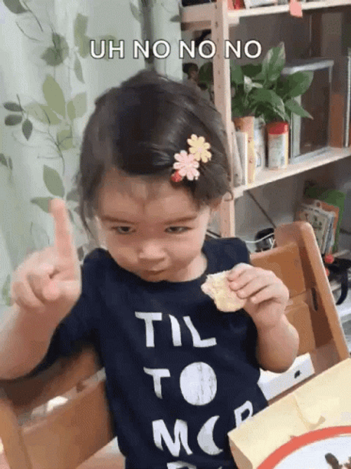 Baby Reacts No Uh Uh GIF