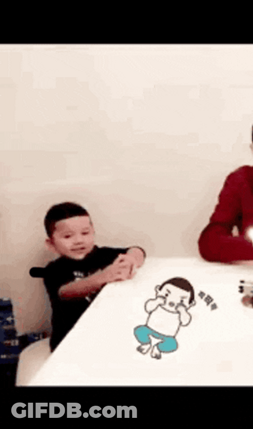 Baby Reveal Boy Got Excited Meme GIF