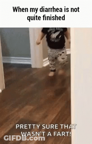 Baby Running Down Hallway With Diarrhea GIF