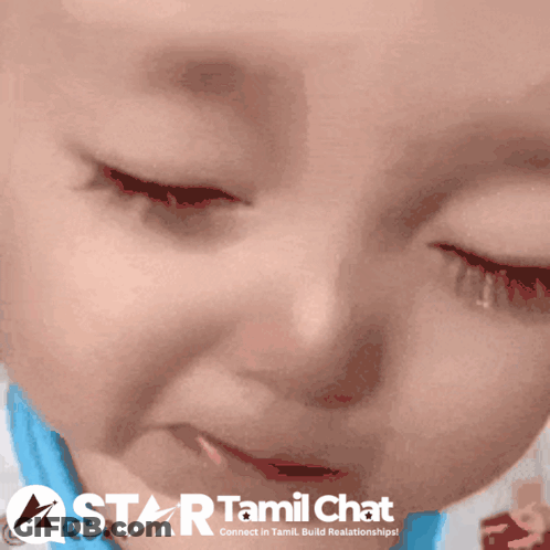 Baby's Face With Star Tamil Chat Ad GIF