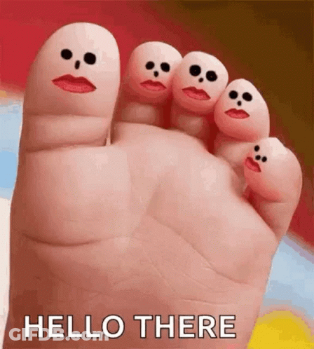Baby's Foot Finger Faces Hello There GIF