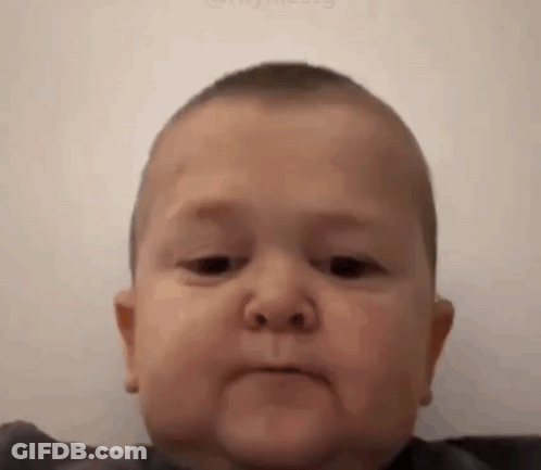 Baby's Funny Face Close Up GIF