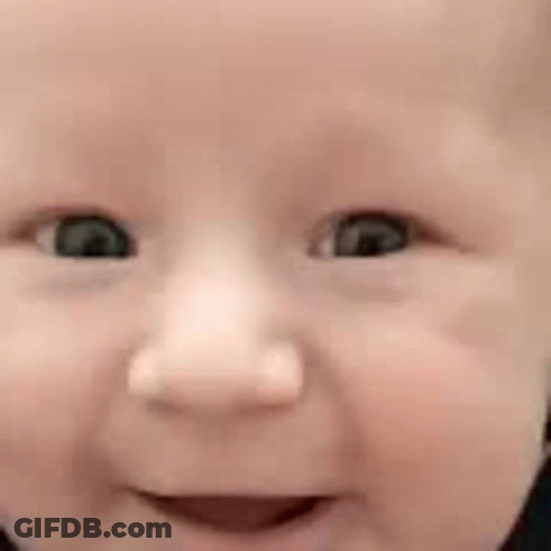 Baby's Smiling Close Up GIF