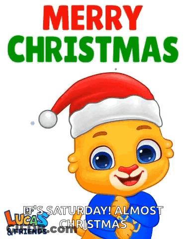 Baby Santa Hat Merry Christmas Saturday Almost Christmas GIF