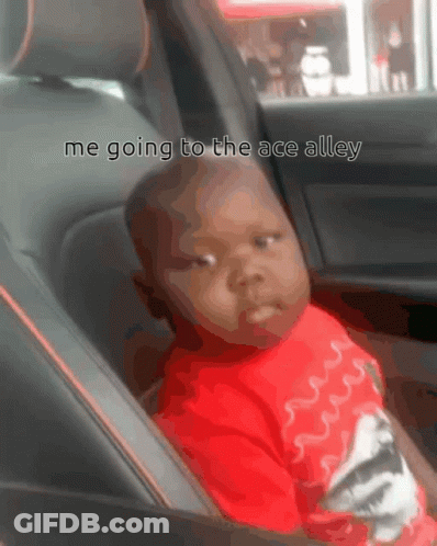 Baby Saying Me Going To Ace Alley GIF