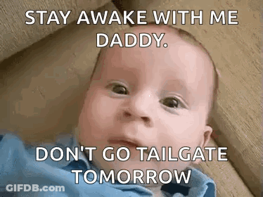 Baby Saying Stay Awake With Me Daddy GIF