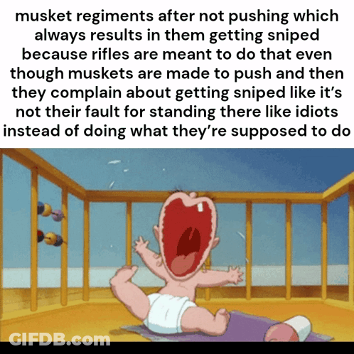 Baby Screaming In Crib About Musket Regiments GIF