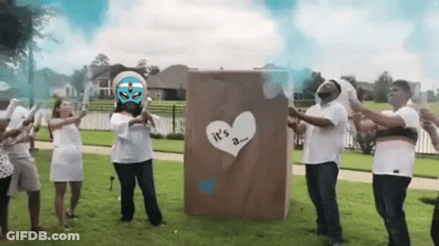 Baby Shower Dog Mascot GIF