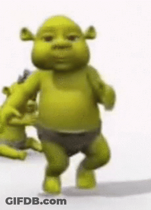 Baby Shrek Meme Dancing Diapers GIF