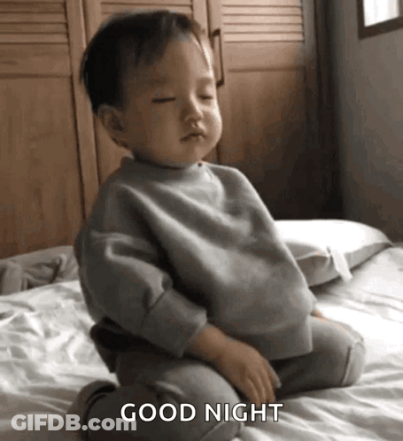 Baby Sitting Eyes Closed Good Night GIF