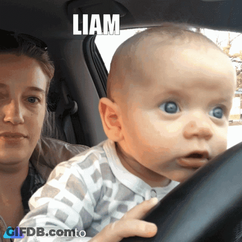 Baby Sitting In Car Liam GIF