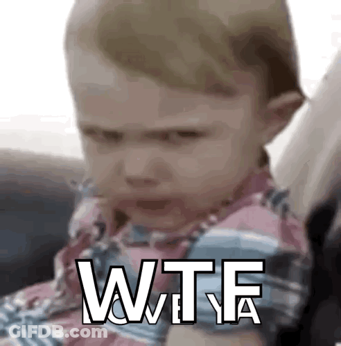 Baby Sitting In Car Seat With Wtf GIF