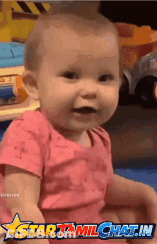 Baby Sitting In Front Of Star Tamil Chat.in Logo GIF