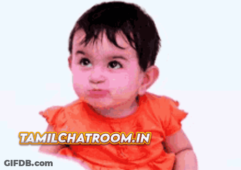 Baby Sitting In Front Of White Background Tamilchatroom.in GIF