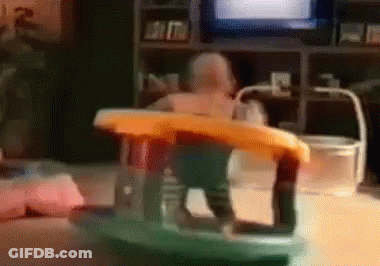 Baby Sitting In High Chair GIF