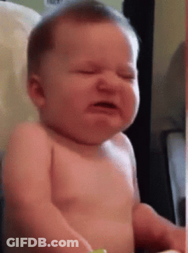 Baby Sitting In High Chair Crying GIF
