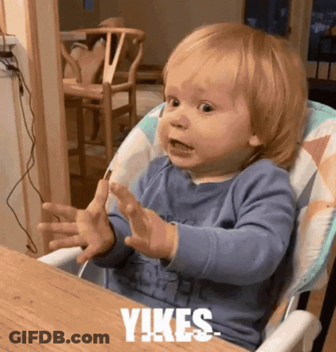 Baby Sitting In High Chair Yikes GIF