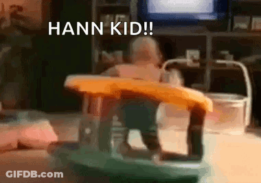 Baby Sitting In Walker With Hann Kid GIF