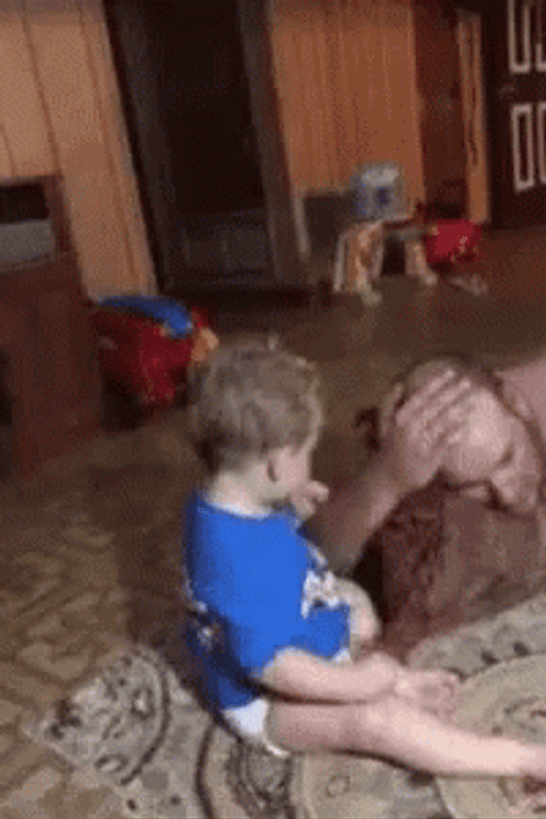 Baby Slaps Dad GIF