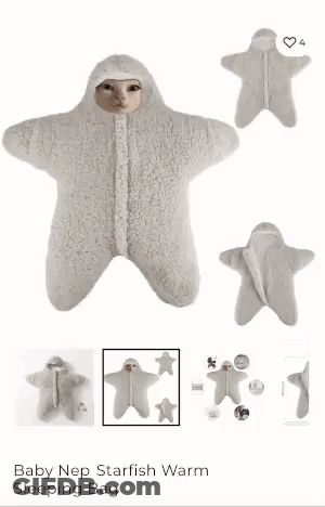 Baby Sleeping Bag Shaped Like Starfish GIF