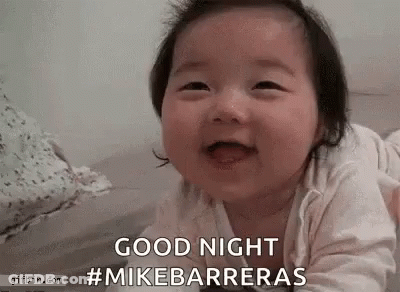 Baby Smiling And Saying Good Night GIF