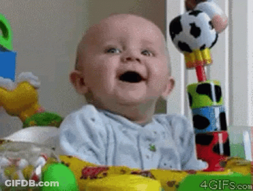 Baby Smiling In Crib GIF
