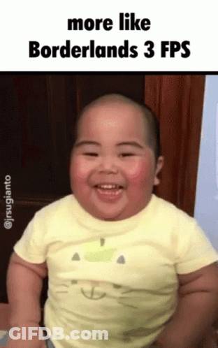 Baby Smiling More Like Borderlands 3 FPS GIF