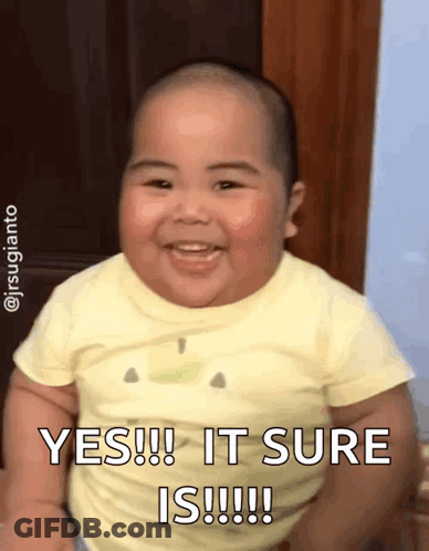 Baby Smiling Saying Yes GIF