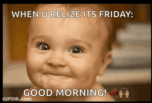 Baby Smiling When You Realize Its Friday GIF