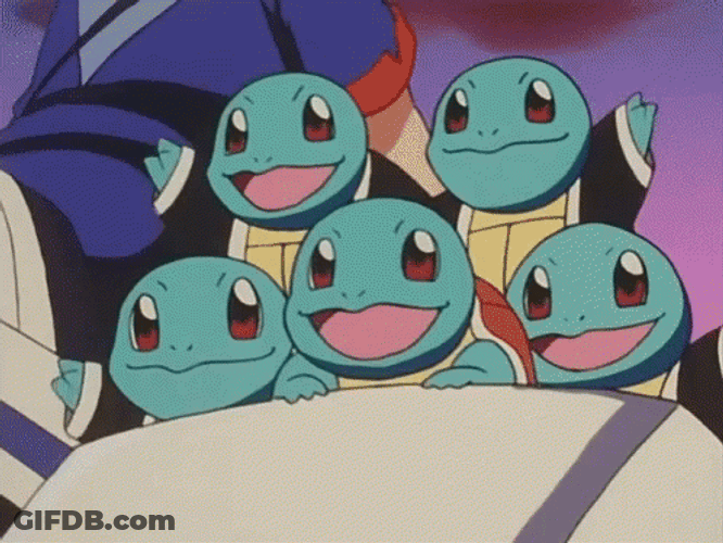 Baby Squirtle Gang Waving GIF