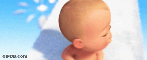 Baby Standing On Snow Covered Hill GIF
