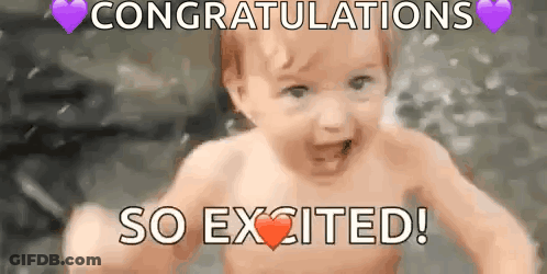 Baby Swimming Congratulations So Excited GIF
