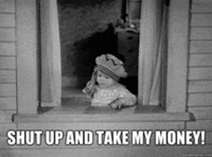 Baby Throwing Money Shut Up And Take My Money GIF