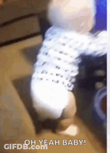 Baby Walking On Wooden Floor Oh Yeah Baby GIF