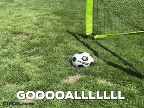 Baby Walking Past Goal Sign GIF