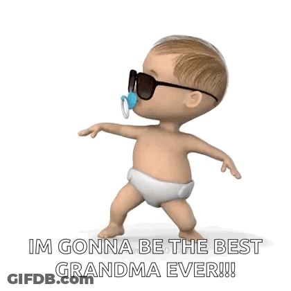 Baby Wearing Sunglasses And Pacifier Dancing GIF