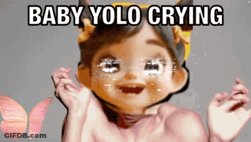 Baby With Baby Yolo Crying GIF