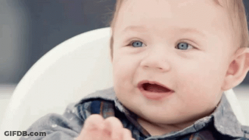 Baby With Blue Eyes Smiling GIF