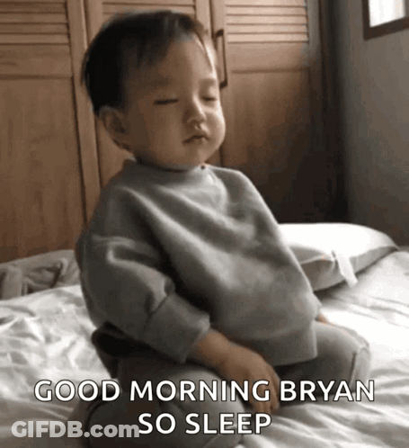 Baby With Eyes Closed Good Morning Bryan So Sleep GIF