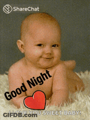 Baby With Good Night I Love You Sweet Baby GIF
