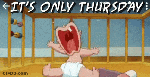 Baby With Mouth Open Saying It's Only Thursday GIF