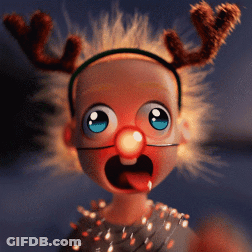 Baby With Rudolph Filter GIF