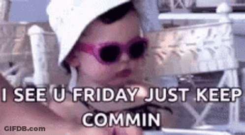 Baby With Sunglasses And White Hat Being Held GIF