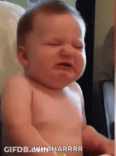 Baby Without Shirt Crying With Whaharrr GIF
