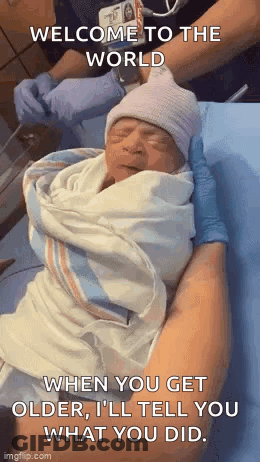 Baby Wrapped In Blanket In Hospital GIF