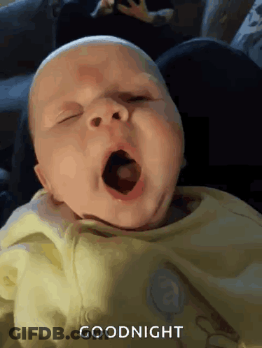 Baby Yawning Goodnight GIF