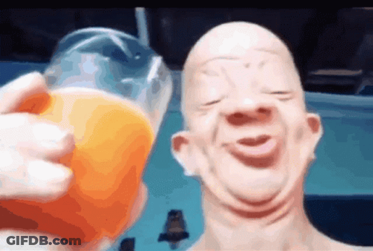 Baby Yayo Drinking Orange Juice GIF