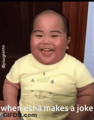 Baby Yellow Shirt When Esha Makes A Joke GIF
